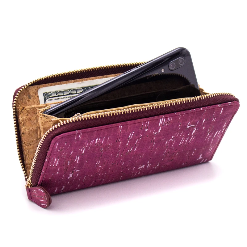 Eco Friendly Vegan Cork Ladies Wristlet Wallet