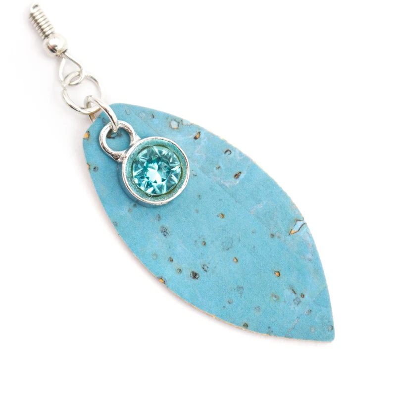 Turquoise Natural Cork Earrings