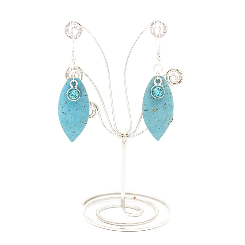 Turquoise Natural Cork Earrings